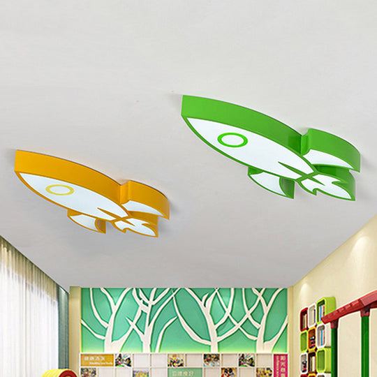 Contemporary Space themed Ceiling Light for Child's Bedroom - Acrylic Mount