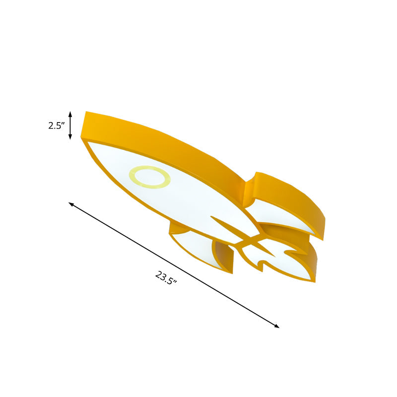 Contemporary Space themed Ceiling Light for Child's Bedroom - Acrylic Mount