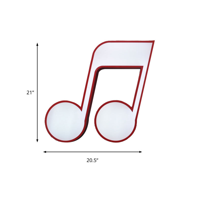 Modern Musical Note Flush Ceiling Light for Bedroom - Acrylic Ceiling Lamp