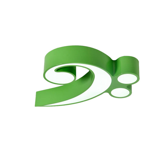 Modern Musical Note Flush Ceiling Light for Bedroom - Acrylic Ceiling Lamp