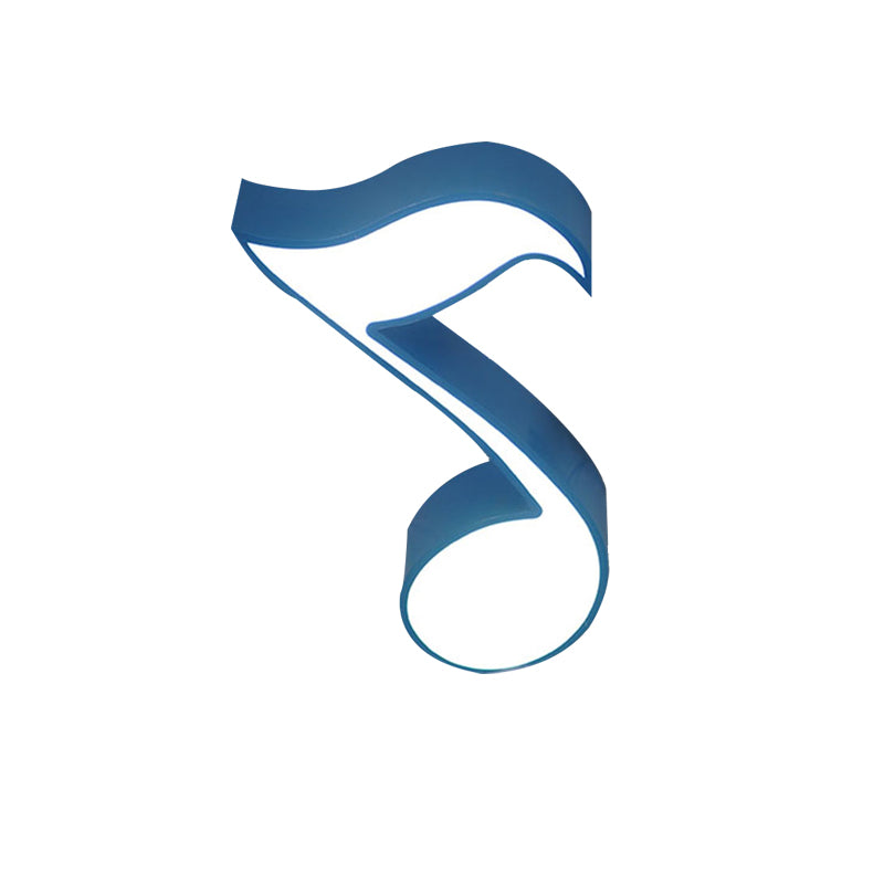 Modern Musical Note Flush Ceiling Light for Bedroom - Acrylic Ceiling Lamp