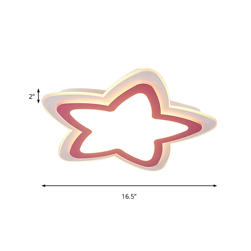 Modern Slim Star Panel Ceiling Light for Study Room - Acrylic Flush Mount Lamp