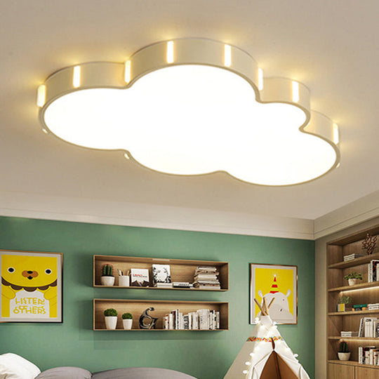Modern Acrylic Cloud Ceiling Light for Adult Bedroom in White