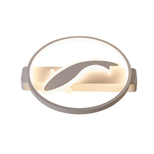 Modern Acrylic Fish Ceiling Light in White for Stylish Kitchen Lighting