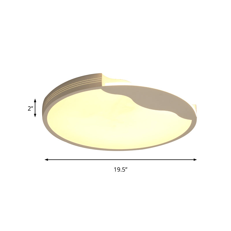 Contemporary White Acrylic Flush Mount Ceiling Light for Dining Rooms