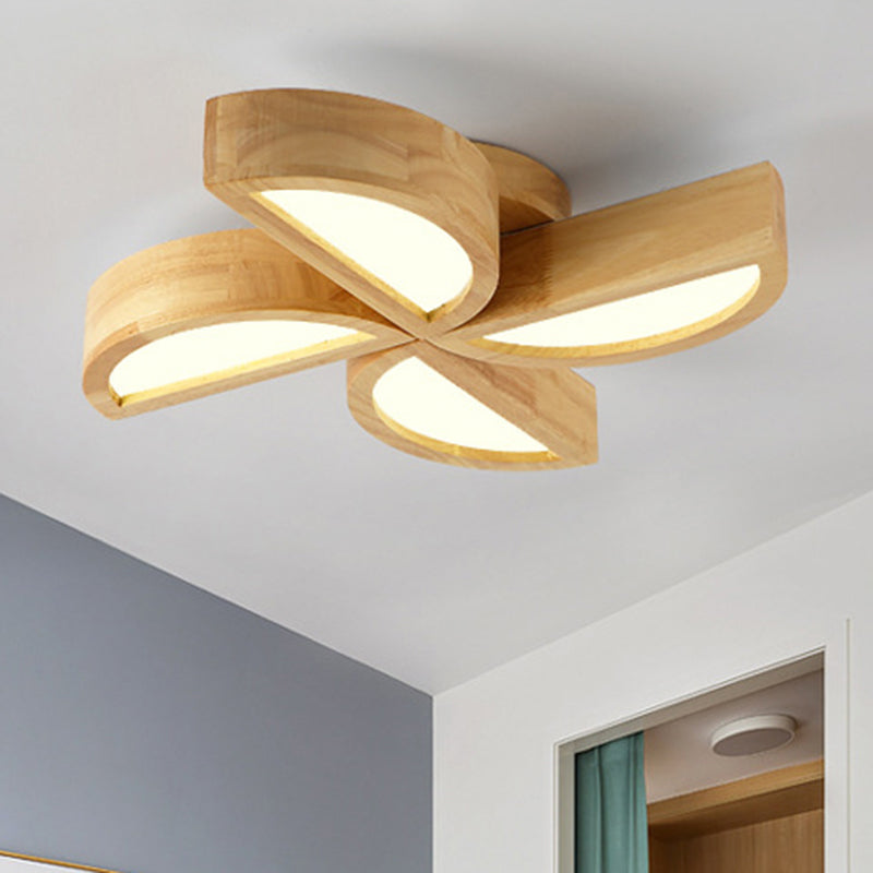 Adorable Wood Toy Windmill Ceiling Light for Kids' Bedroom