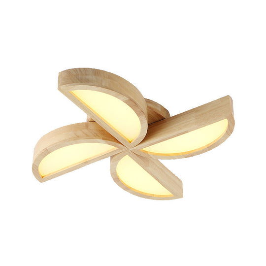 Adorable Wood Toy Windmill Ceiling Light for Kids' Bedroom