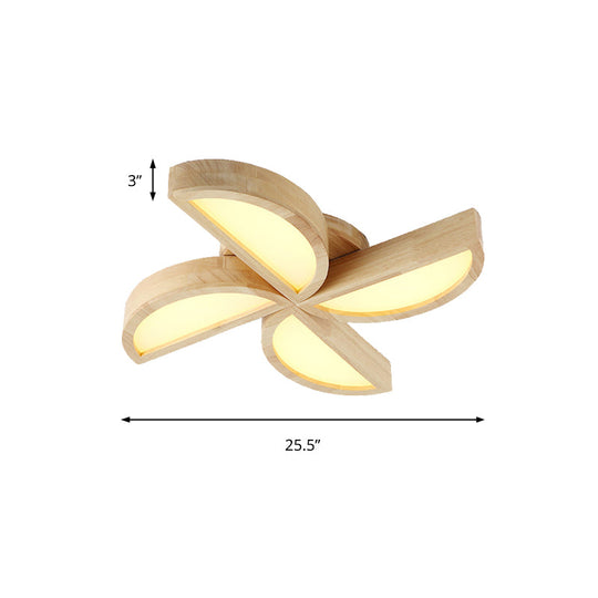 Adorable Wood Toy Windmill Ceiling Light for Kids' Bedroom