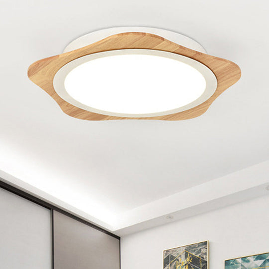 Modern White Floral Ceiling Mount Light - Bathroom Corridor Flush Light