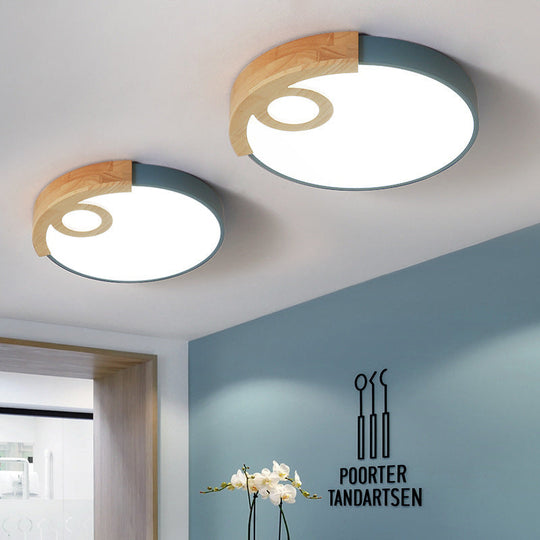 Modern Slim Round LED Flush Mount Ceiling Light for Living Room