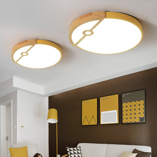 Modern Slim Round LED Flush Mount Ceiling Light for Living Room