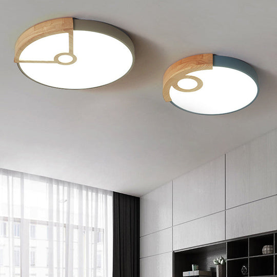 Modern Slim Round LED Flush Mount Ceiling Light for Living Room