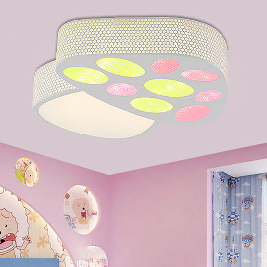 Mushroom Flush Mount LED Ceiling Lamp: Acrylic Cartoon Design in Warm/White Light
