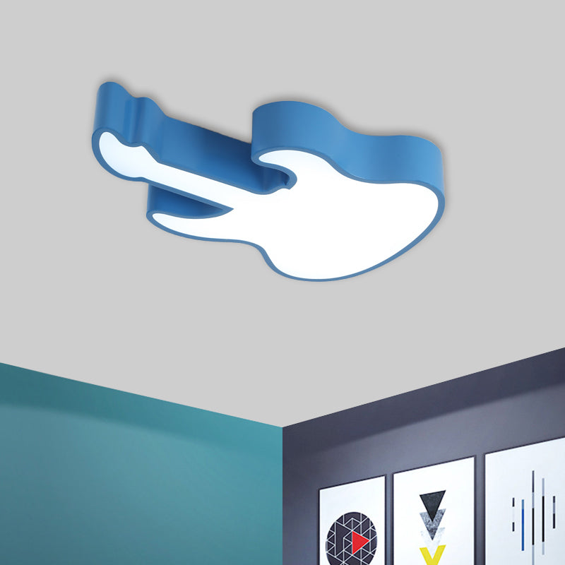 Modern Red/Yellow/Green LED Guitar Ceiling Light for Living Room