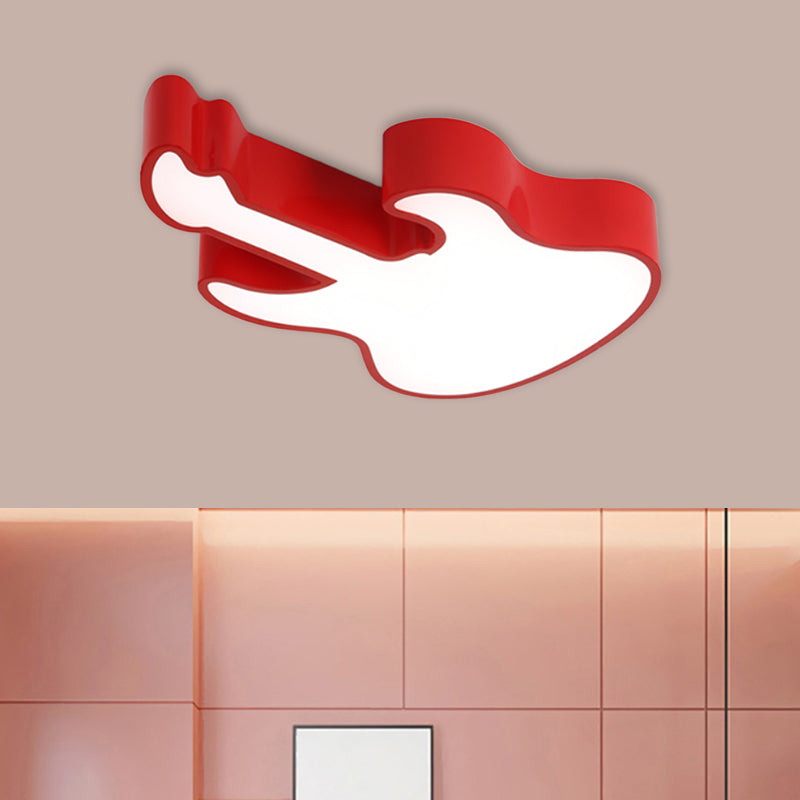 Modern Red/Yellow/Green LED Guitar Ceiling Light for Living Room