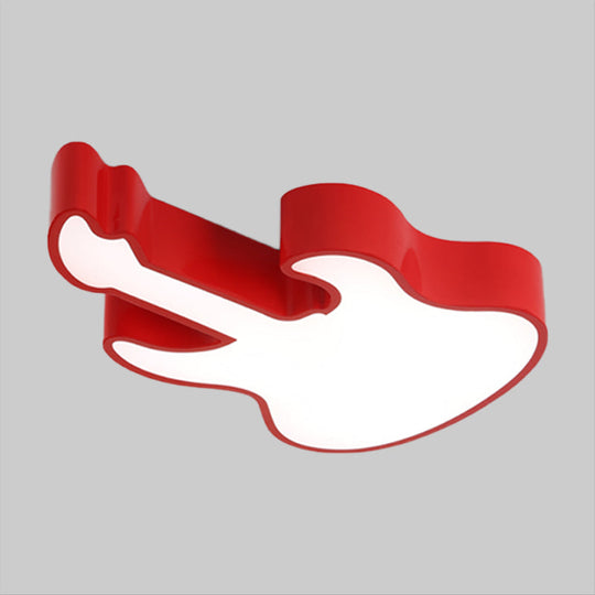 Modern Red/Yellow/Green LED Guitar Ceiling Light for Living Room