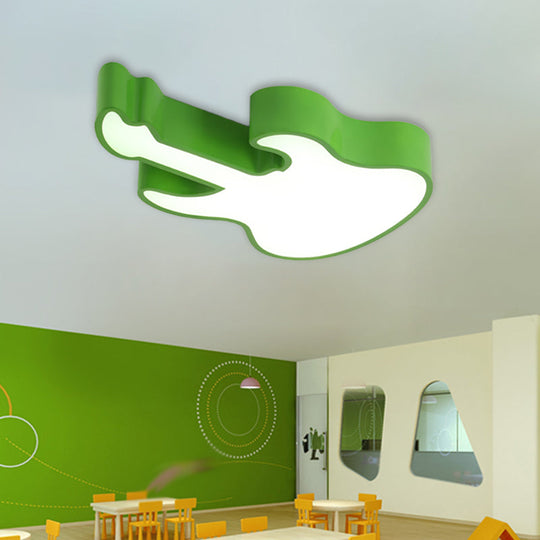Modern Red/Yellow/Green LED Guitar Ceiling Light for Living Room
