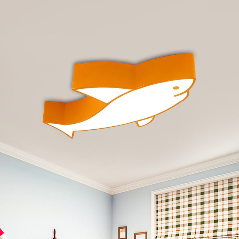 Plafonnier LED pour enfants en forme de requin avec abat-jour en acrylique coloré - Éclairage encastré à encastrer