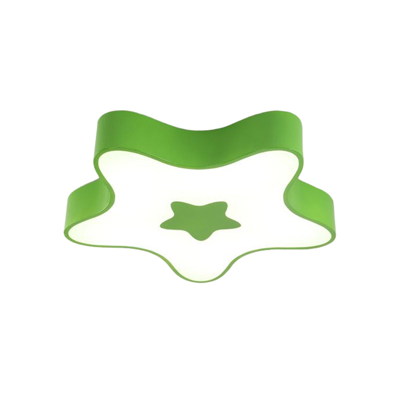 Éclairage LED encastré pour enfants - Plafonnier acrylique Star Kindergarten en rouge/jaune/bleu