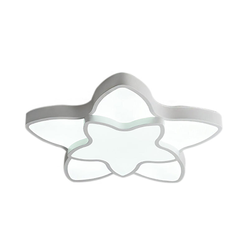 Cartoon LED Flush Mount Light: Vibrant 2-Star Acrylic Ceiling Lamp for Corridor and Kid's Bedroom