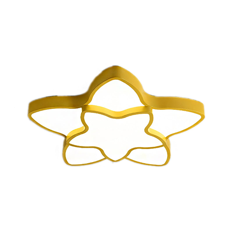 Cartoon LED Flush Mount Light: Vibrant 2-Star Acrylic Ceiling Lamp for Corridor and Kid's Bedroom