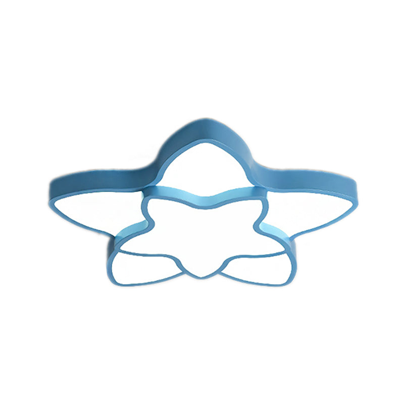 Cartoon LED Flush Mount Light: Vibrant 2-Star Acrylic Ceiling Lamp for Corridor and Kid's Bedroom