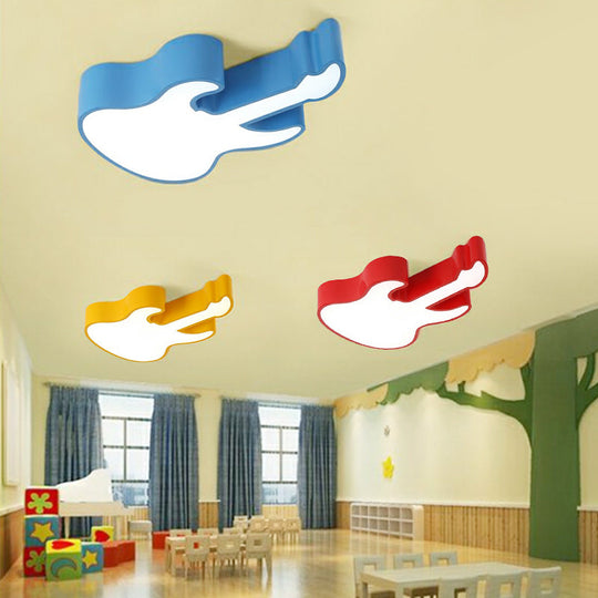 Guitar Baby LED Ceiling Light for Kids' Bedroom - Acrylic Ceiling Mount Fixture
