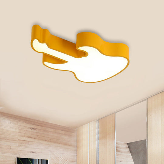 Guitar Baby LED Ceiling Light for Kids' Bedroom - Acrylic Ceiling Mount Fixture