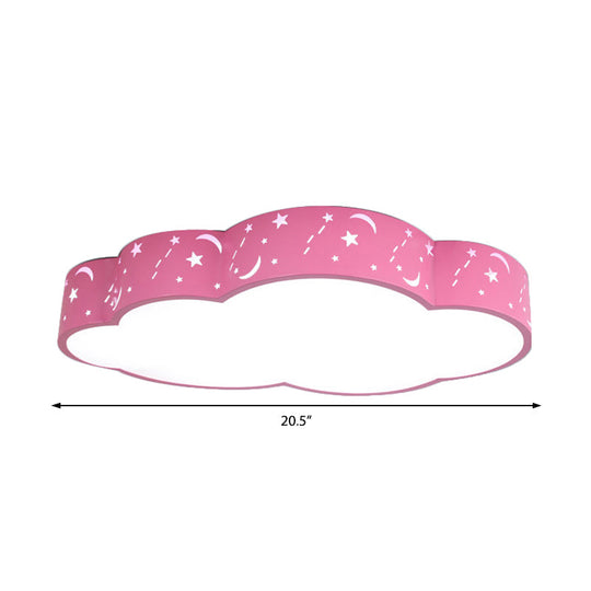 Hollow Cloud Cartoon LED Ceiling Lamp for Kids Bedroom with Metal Acrylic Ceiling Mount Light