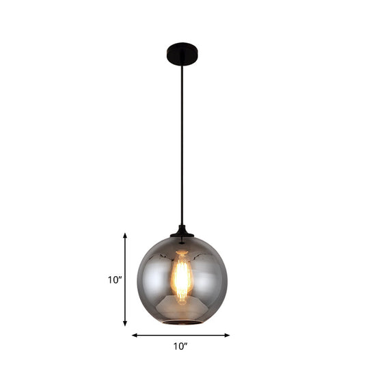 Smoke Gray Glass Mini Pendant Light - Modern Ceiling Hanging Light for Bar & Cafe