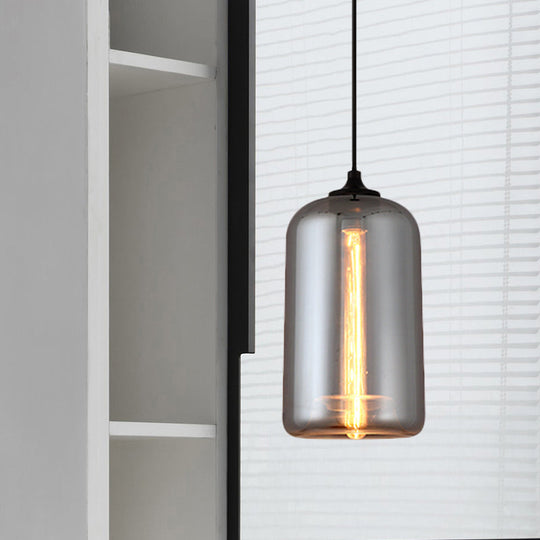 Smoke Gray Glass Mini Pendant Light - Modern Ceiling Hanging Light for Bar & Cafe