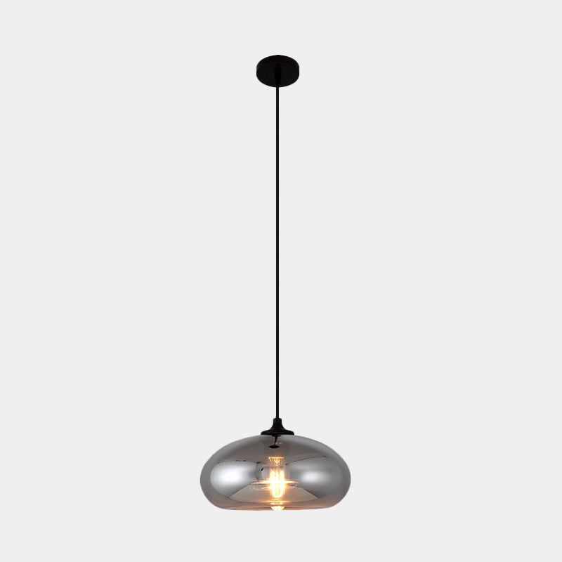 Smoke Gray Glass Mini Pendant Light - Modern Ceiling Hanging Light for Bar & Cafe
