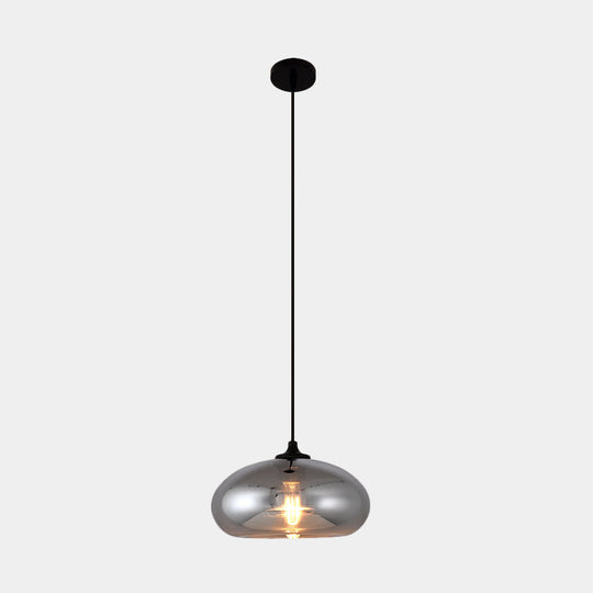 Smoke Gray Glass Mini Pendant Light - Modern Ceiling Hanging Light for Bar & Cafe