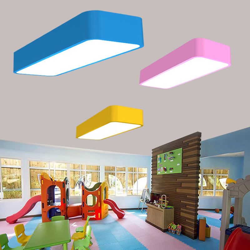 Macaron Acrylic LED Flush Mount Light: Bright & Colorful Ceiling Lighting for Kindergarten