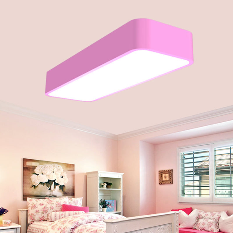 Macaron Acrylic LED Flush Mount Light: Bright & Colorful Ceiling Lighting for Kindergarten