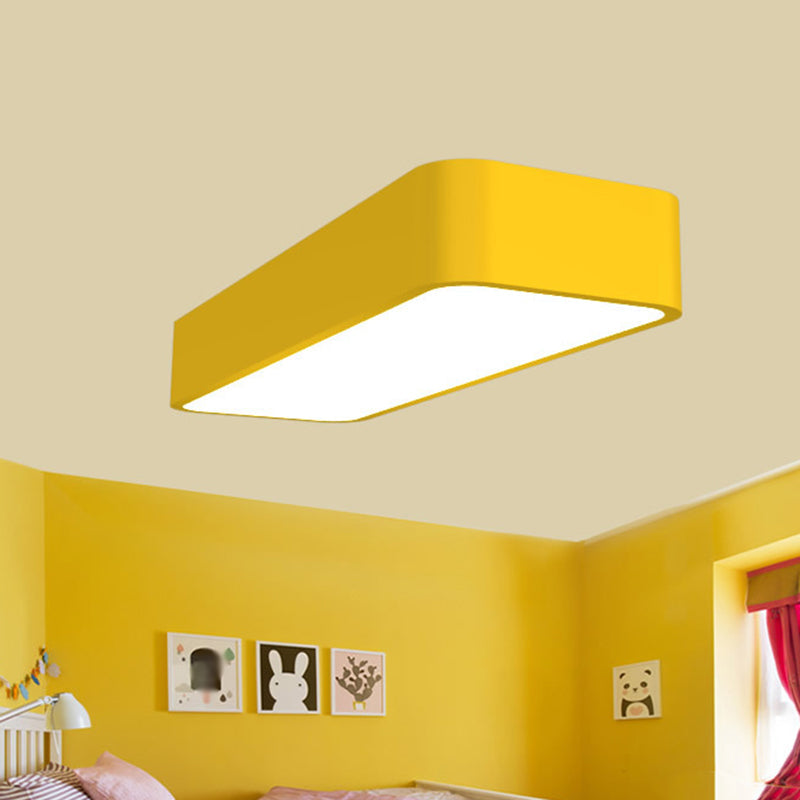 Macaron Acrylic LED Flush Mount Light: Bright & Colorful Ceiling Lighting for Kindergarten