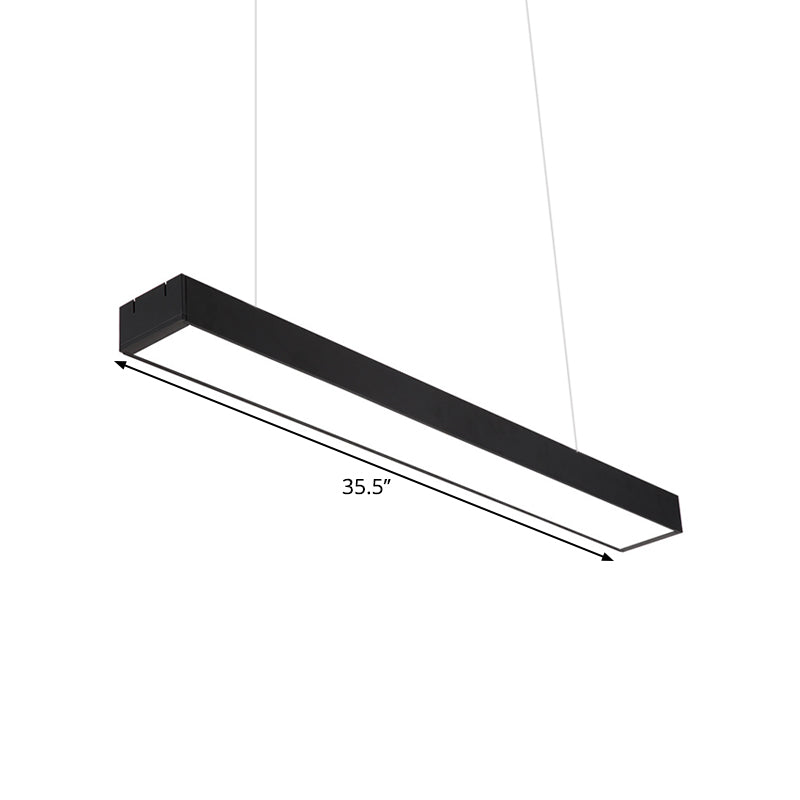 Contemporary LED Ceiling Light Fixture in Sleek Black - Available in 3 Widths