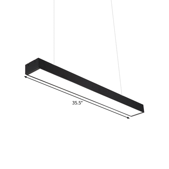 Contemporary LED Ceiling Light Fixture in Sleek Black - Available in 3 Widths