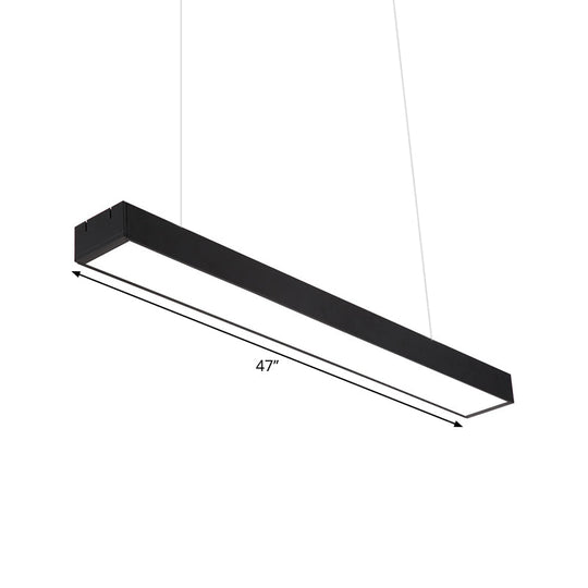 Contemporary LED Ceiling Light Fixture in Sleek Black - Available in 3 Widths