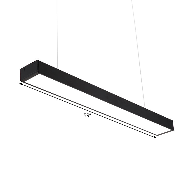 Contemporary LED Ceiling Light Fixture in Sleek Black - Available in 3 Widths