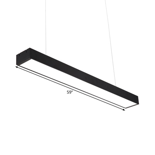 Contemporary LED Ceiling Light Fixture in Sleek Black - Available in 3 Widths