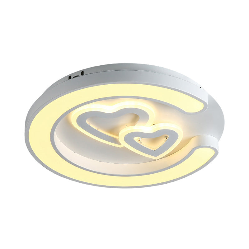 Plafonnier LED blanc moderne pour chambre à coucher, salle d'étude, avec luminaire rond en acrylique