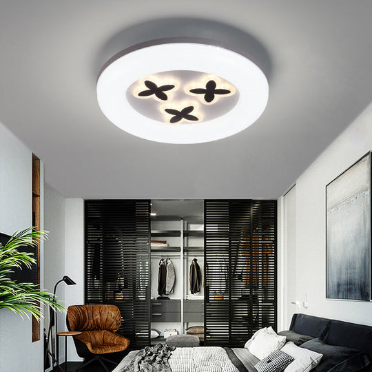Modern White Flush Ceiling Light with LED and Acrylic for Corridor and Bedroom