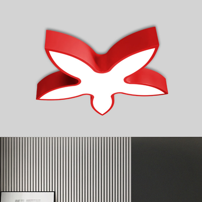 Plafonnier LED étoilé pour enfants avec abat-jour en acrylique blanc/rouge/jaune