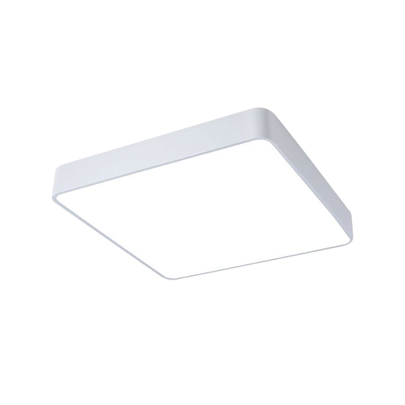 Luminaire LED carré pour enfants en acrylique blanc/rouge/jaune - Lumière chaude/blanche