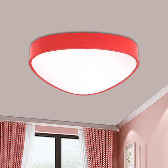 Modern LED Triangle Ceiling Lamp - Red/Blue/Green - Acrylic Flush Mount for Hallway