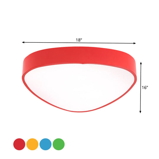 Modern LED Triangle Ceiling Lamp - Red/Blue/Green - Acrylic Flush Mount for Hallway