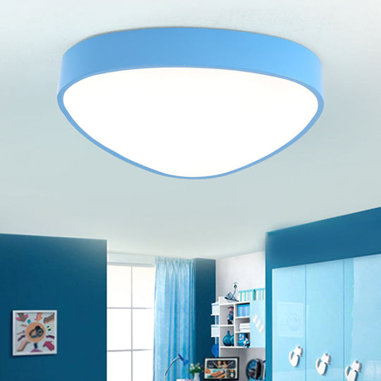 Modern LED Triangle Ceiling Lamp - Red/Blue/Green - Acrylic Flush Mount for Hallway