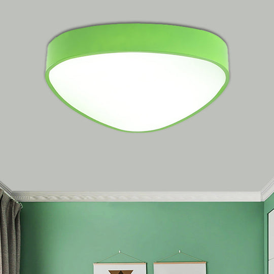 Modern LED Triangle Ceiling Lamp - Red/Blue/Green - Acrylic Flush Mount for Hallway