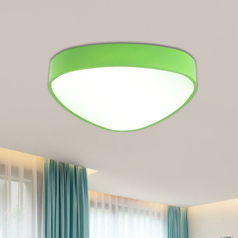 Modern LED Triangle Ceiling Lamp - Red/Blue/Green - Acrylic Flush Mount for Hallway